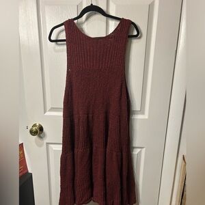 Free People maroon sweater dress